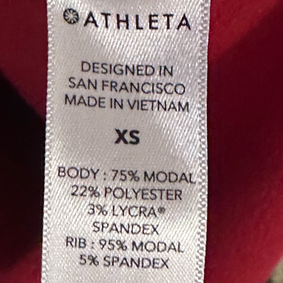 Athleta Dark Red Sweatshirt- XS - Picture 4 of 4